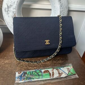 Chanel denim like flap bag